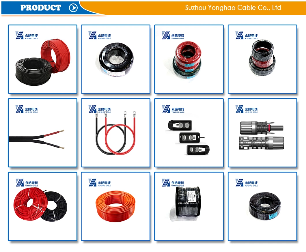 Manufacturer Solar Cable TUV Approval XLPE Insulated Tinned Copper 4mm 6mm 10mm PV DC Panel Power Solar Cable