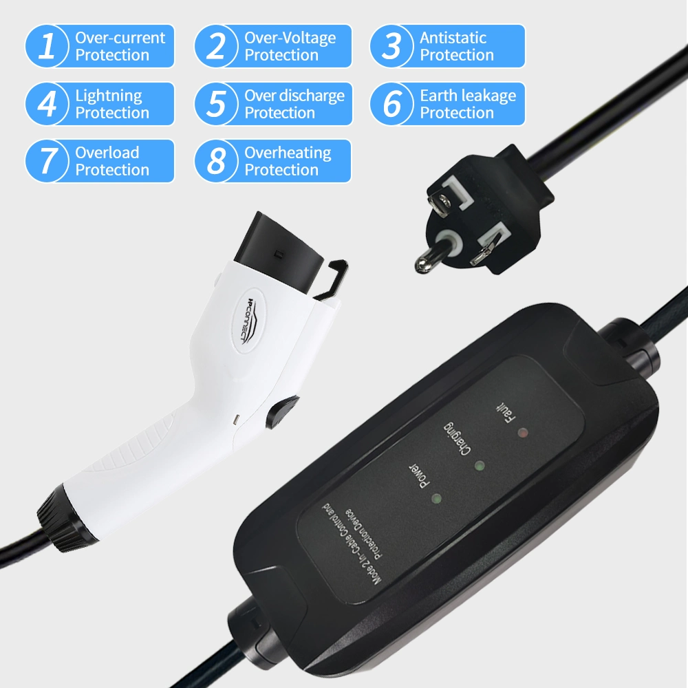 7kw 3.5kw 16A 32A SAE J1772 Type 1 Indicator Light Portable Car Electric Vehicle Chargers EV Charger