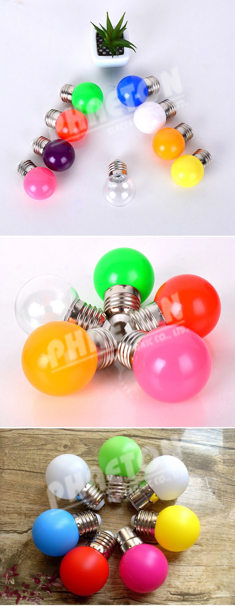 Colorful 1W 2W 3W G45 LED Bulb, Holiday Christmas Light