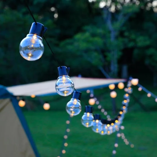 Fios de luz de LED G40 para camping ao ar livre à prova d'água para jardim decorativos para bolas de luz