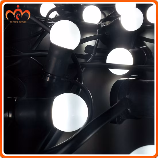 Iluminação de férias qualidade personalizável conectável cinto E27 G45 globo LED luzes de pátio ao ar livre para o Natal