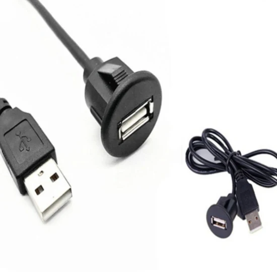 Sistema de fiação universal Cabo de extensão USB com fivela para carro, caminhão, barco, motocicleta, painel