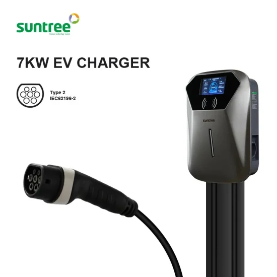 Fabricante Monofásico 220V Parede 32 AMP 7kw Smart Home AC EV Smart EV Car Charger Wallbox com tela de 4,3 polegadas