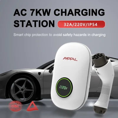 Carregador EV Kayal 32A para carro elétrico Wallbox com plugue tipo 2