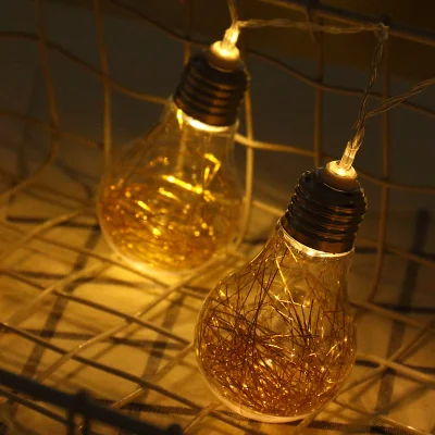 Retro Edison Gold Lâmpadas Grandes Luzes de Ano Novo Cordão de Luzes Luzes Decorativas Festivas para Casamento de Natal